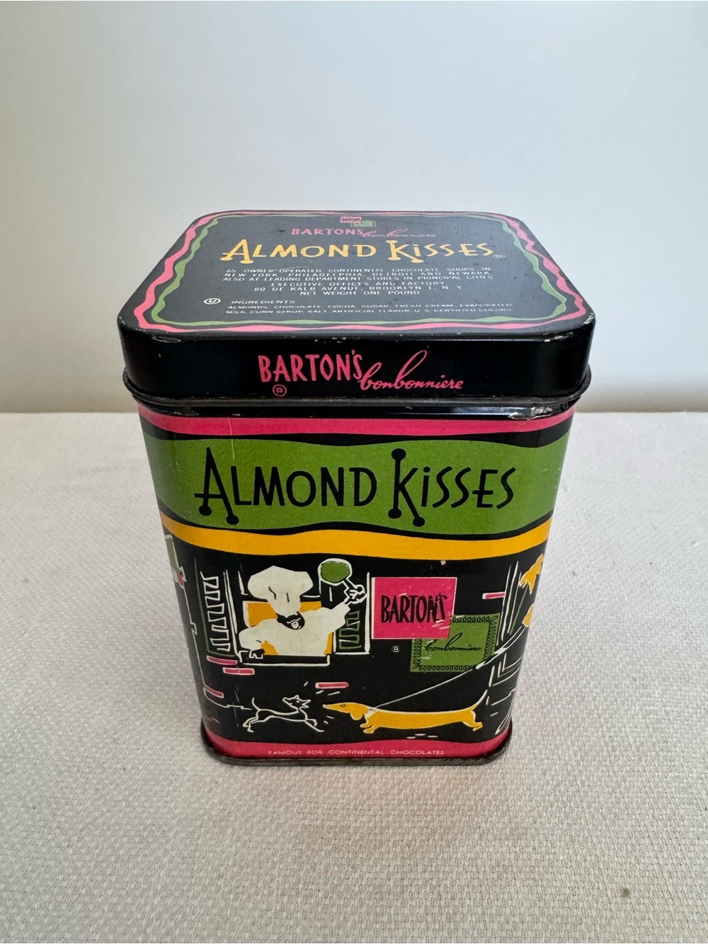 Vintage Almond Kisses Tin